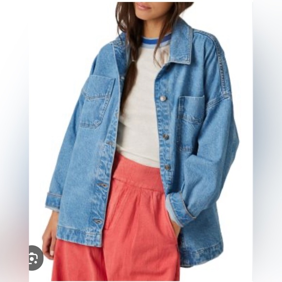 We the Free People Madison City Denim Barn Jacket - Picture 9 of 13